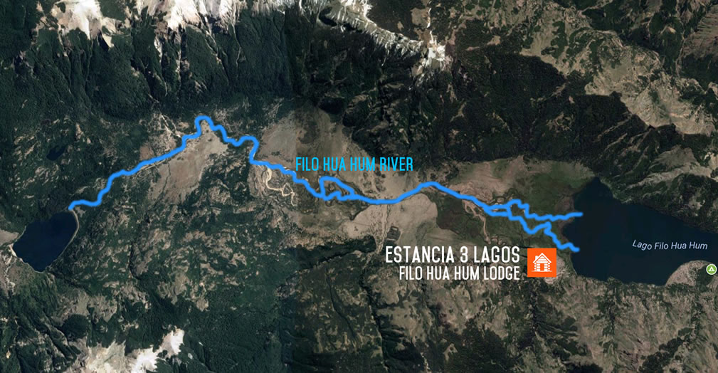 area map showing tres lagos lodge
