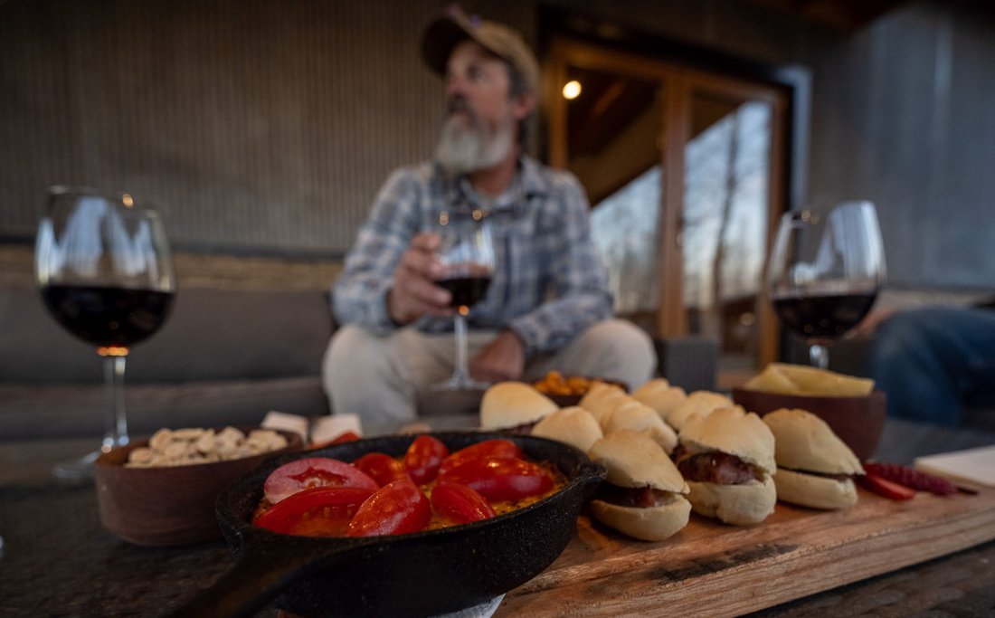 Drinks and snacks served at Limay River Ranch
