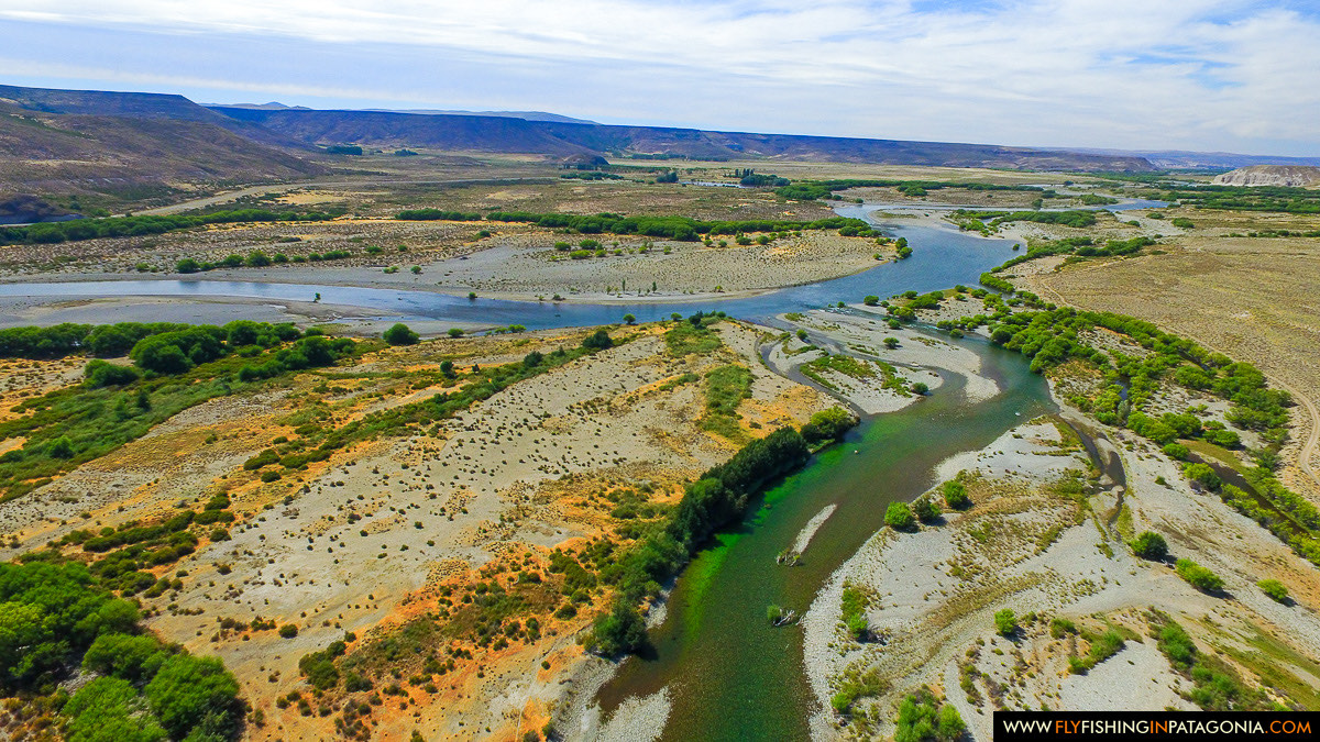 aerial view of the Chimehuin River