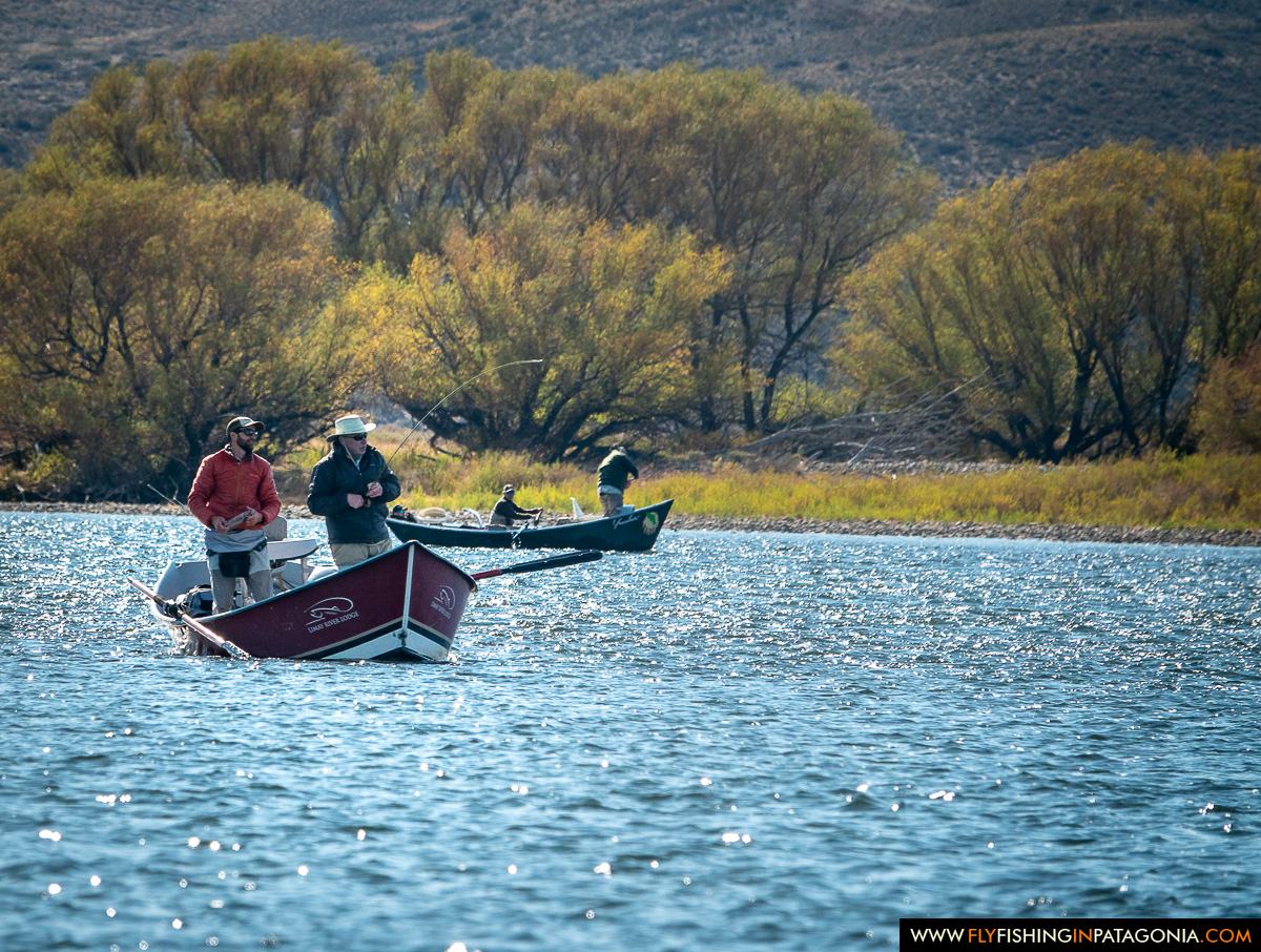 Anglers drifting a broad section of the Collon Cura River