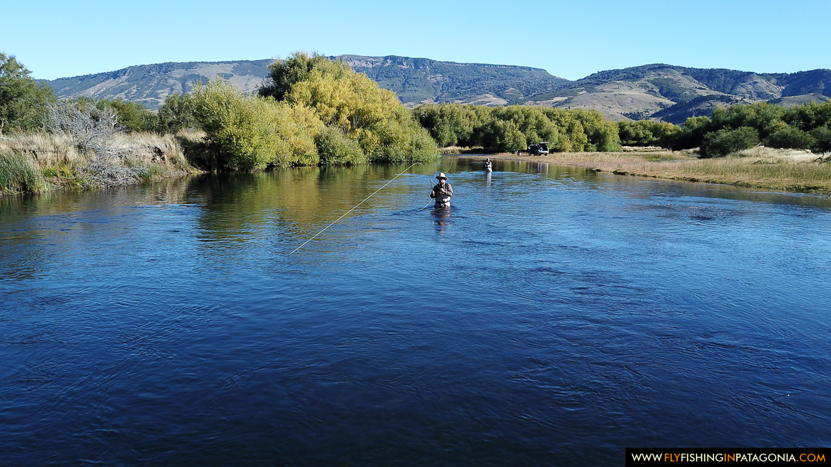Paul with a rainbow trout from the Malleo River