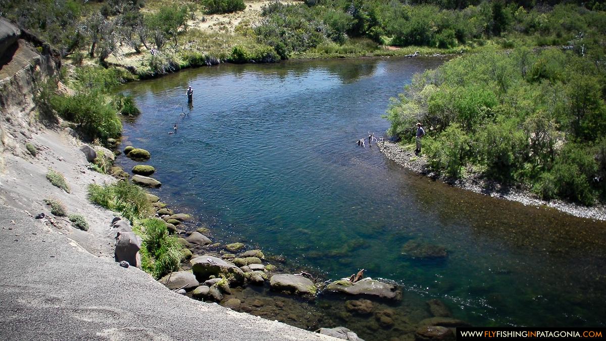 View upstream from the Huaca section of the Malleo River