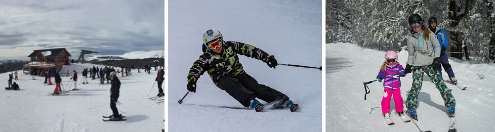 skiers at Chapelco ski resort