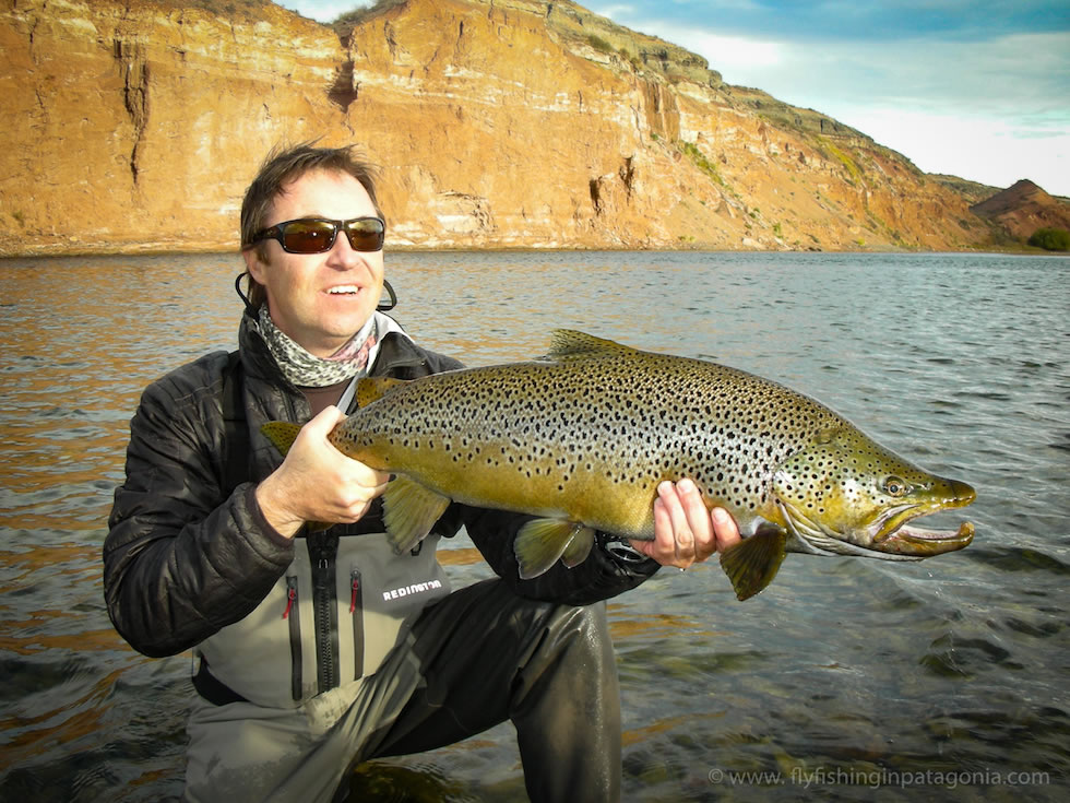 a huge trophy brown trout from the midlle limay